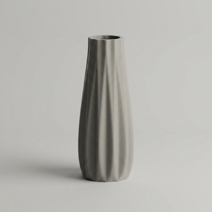 Vase Smooth Ribs Curved alternate angle